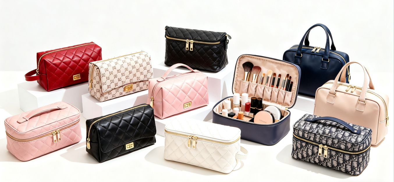 Exquisite makeup storage bag, showing the beauty of details