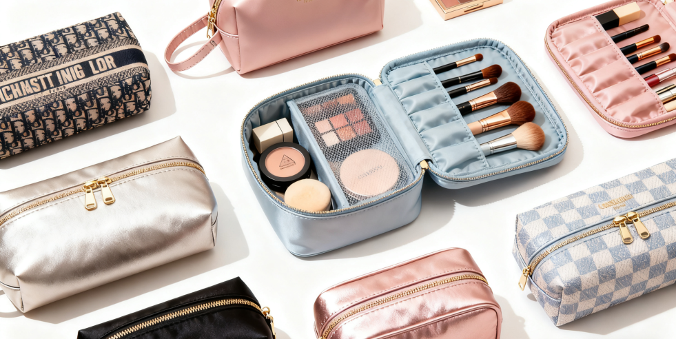 A full range of makeup storage bags to create an organized beauty space
