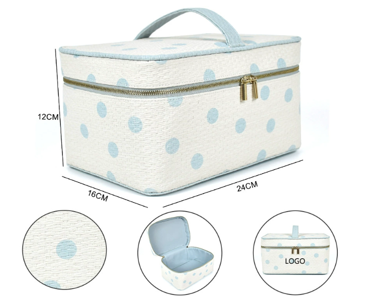 Elegant Polka Dot Cosmetic & Toiletry Case $65.99